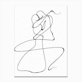 The First Dance, Outline, Line Art, Home Decor, Wedding, Inspo, Kitchen, Wall Print Canvas Print