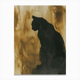 Cat In Silhouette Canvas Print