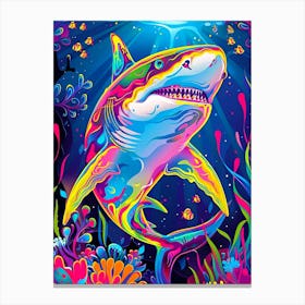 Psychedelic Shark Canvas Print