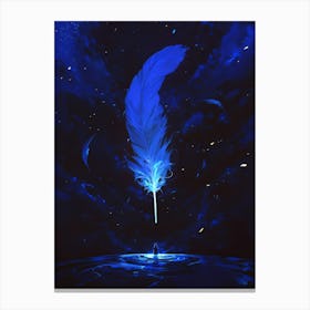 Blue Feather Canvas Print