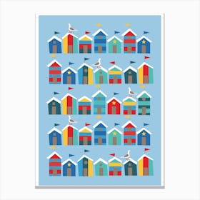 Beach Huts Canvas Print