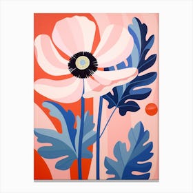 Anemone 4 Hilma Af Klint Inspired Pastel Flower Painting Canvas Print
