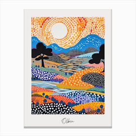 Poster Of Olbia, Italy, Illustration In The Style Of Pop Art 1 Canvas Print