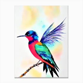 Hoopoe Watercolour Bird Canvas Print