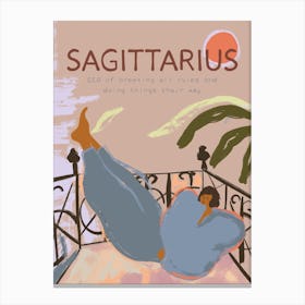 Sagittarius Zodiac Sign Canvas Print