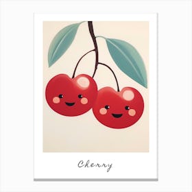 Friendly Kids Cherry 2 Poster Canvas Print