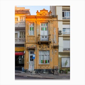 Old Yellow House In Porto Alegre Brazil Canvas Print