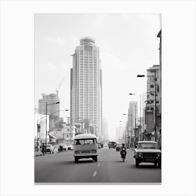 Colombo, Sri Lanka,, Black And White Old Photo 4 Canvas Print