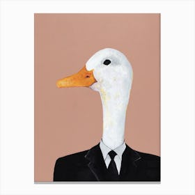 Duck In Suit Canvas Print
