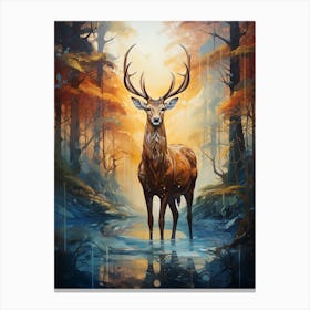 Deer In The Forest 1 Canvas Print