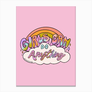 Girls Can Do Anything Canvas Print