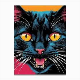 Cat Portrait Pop Art Style (23) Canvas Print
