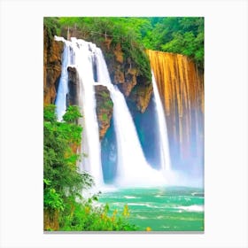 Anisakan Falls, Myanmar Majestic, Beautiful & Classic (2) Canvas Print