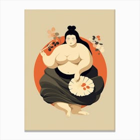 Sumo Wrestlers Japanese 11 Canvas Print