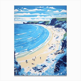 Barafundle Bay Beach Pembrokeshire Wales 3 Canvas Print