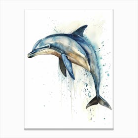 Dolphin Pastel Watercolour 1 Leinwandbild