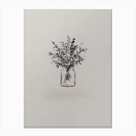 Floral Arrangement In A Vase Canvas Print