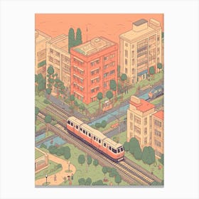 Nagoya Travel Illustration 2 Canvas Print