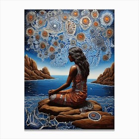 Default Australian Aboriginal Dot Painting Art Dreaming Of Fis 0 Canvas Print