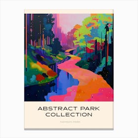 Abstract Park Collection Poster Namsan Park Seoul South Korea 3 Canvas Print