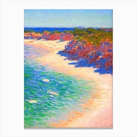 Plage Des Graniers Saint Tropez France Monet Style Canvas Print