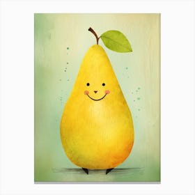 Friendly Kids Pear 5 Canvas Print