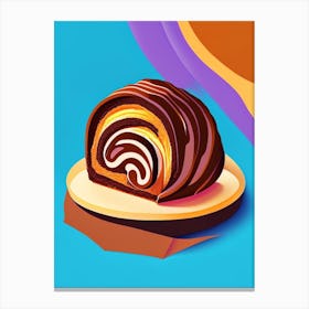 Chocolate Babka Bakery Product Matisse Inspired Pop Art Canvas Print
