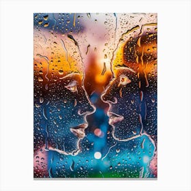 Raindrops On A Window Canvas Print