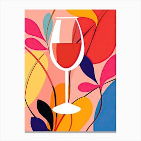 Glass Of Wine, Inspired by Matisse Canvas Print