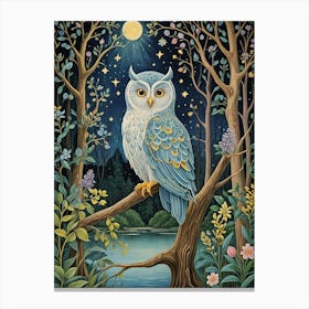 Owl In The Night Canvas Print