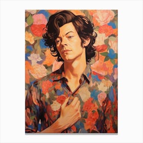 Harry Styles Kitsch Portrait 3 Canvas Print
