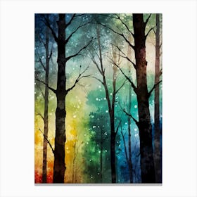 Watercolor Forest Canvas Print