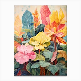 Tropical Plant Painting Fiddle Leaf Fig 3 Canvas Print