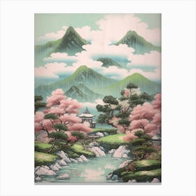 Mount Azuma In Fukushima Japanese Landscape 6 Canvas Print