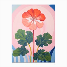Geranium 3 Hilma Af Klint Inspired Pastel Flower Painting Canvas Print
