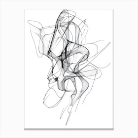 Abstract Drawing Of A Woman Canvas Print