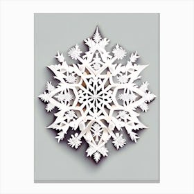 Symmetry, Snowflakes, Marker Art 1 Canvas Print