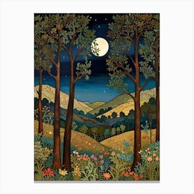 William Morris Moonlight In The Woods 36 Leinwandbilder