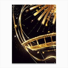 Golden Star Background Canvas Print