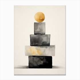 Black And Gold 2 Canvas Print