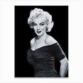 Marilyn Monroe Black And White Fashion Canvas Print