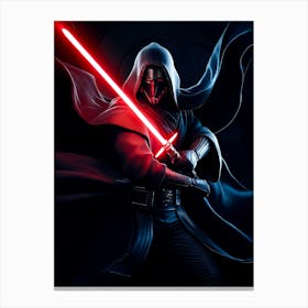 Dark Jedi with Lightsaber Star Wars poster #3 Canvas Print