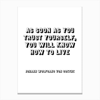 Trust Quote Canvas Print