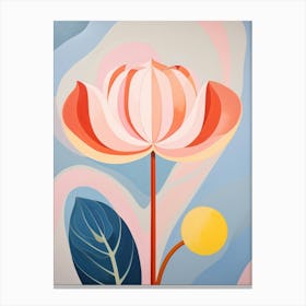 Tulip 5 Hilma Af Klint Inspired Pastel Flower Painting Canvas Print
