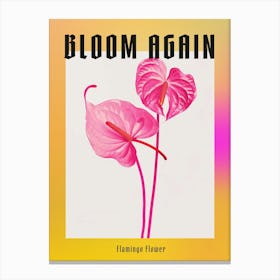 Hot Pink Flamingo Flower 1 Poster Canvas Print
