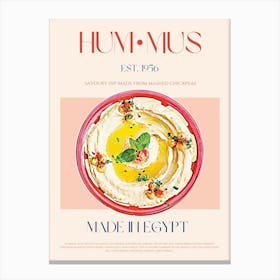 Hummus Mid Century Canvas Print