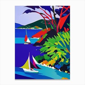 Virgin Islands Colourful Painting Tropical Destination Canvas Print