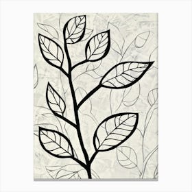 Leaves On A Branch 1 Canvas Print