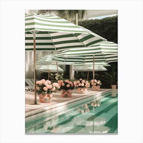 Pool Umbrellas Canvas Print