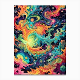 Psychedelic Galaxy Painting Canvas Print